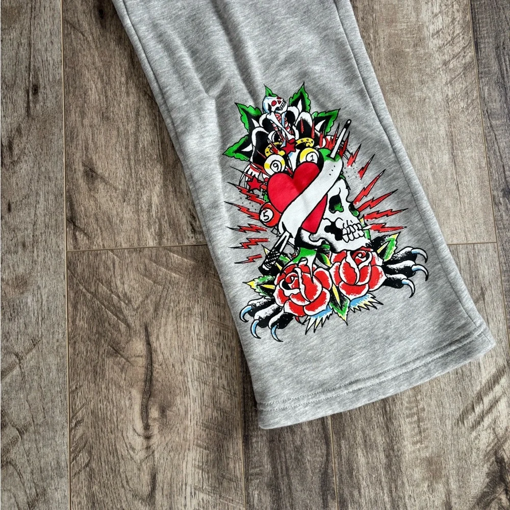 Ed Hardy Gray Zip-Up Hoodie - Picture 3 of 9